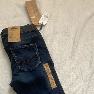 Silver High Rise Aiko Skinny Jeans